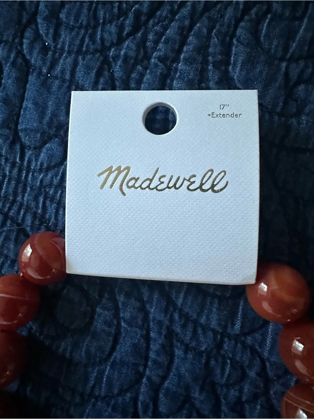NWT! Madewell Semiprecious Oversized Beaded Choker Necklace - Retail $88 - Picture 9 of 11